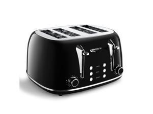 Keenstone Toasters 4 Slice, Retro Stainless Steel Bagel Toaster with Wide Slots, Black Keenstone Toasters 4 Slice, Retro Stainless Steel Bagel Toaster with Wide Slots, Black