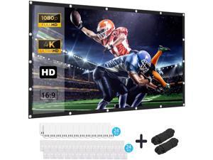 Keenstone Projector Screen, 120 inches 16:9 HD Foldable Anti-Crease Portable Projector Movies Screen Keenstone Projector Screen, 120 inches 16:9 HD Foldable Anti-Crease Portable Projector Movies Screen