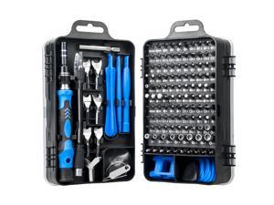Precision Screwdriver Set, 135 in 1 Small Screw Driver Tool Kit, Professional Repair Tool Kit Plastic Screwdriver Toolbox, Black Blue, 1 Set