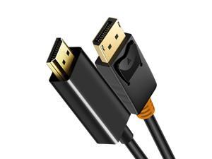DisplayPort To HDMI Black Cable 1080P 4K 30hz Converter, Display Port to HDMI Male to Male Adapter DP 1.2 for HDTV, 1.8M Length DisplayPort To HDMI Black Cable 1080P 4K 30hz Converter, Display Port to HDMI Male to Male Adapter DP 1.2 for HDTV, 1.8M Length