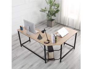 L-Shaped Game Desk, Corner Computer Desk PC Laptop Gaming Table Workstation Table with CPU Stand for Home Office 66"x 49 x 29 inch, Wood Color L-Shaped Game Desk, Corner Computer Desk PC Laptop Gaming Table Workstation Table with CPU Stand for Home Office 66"x 49 x 29 inch, Wood Color