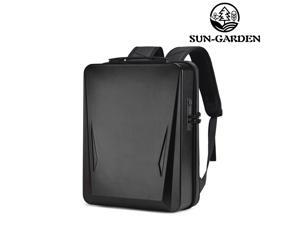 Sun-Garden Slim Laptop Backpack 15.6~17.3 inch USB Charging Backpack for Men Water Resistant College Laptop Backpack Office Anti Theft Backpack Smart Computer Backpack For Gamer