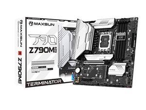 MAXSUN Motherboard Z790 DDR5 Gaming PC M-ATX Motherboard (MATX, 13th/12th Gen Intel Core, LGA 1700 Socket, DDR5, PCIe 5.0 x16, 2.5G LAN, Quint M.2 Slots)