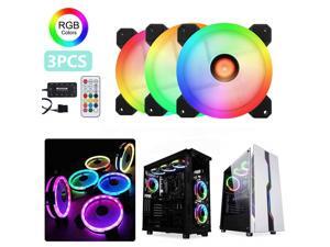 UKCOCO 3PCS RGB Fans 120mm Computer Case Fan PC CPU Cooling Fan Cooler Dazzling Mute High Airflow with RGB Controller UKCOCO 3PCS RGB Fans 120mm Computer Case Fan PC CPU Cooling Fan Cooler Dazzling Mute High Airflow with RGB Controller