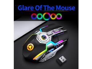 UKCOCO A5 Wireless Rechargeable Gaming Mouse, 1600 dpi, 7 Buttons, RGB LED Backlit, USB Charging Gaming Mice for PC Computer Laptop, Black UKCOCO A5 Wireless Rechargeable Gaming Mouse, 1600 dpi, 7 Buttons, RGB LED Backlit, USB Charging Gaming Mice for PC Computer Laptop, Black