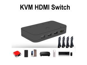 UKCOCO USB 2.0 KVM Switch Selector 4 Port 1 Computers Peripheral Switcher Adapter Hub with 4 Pack USB Male Cable, for PC, Printer, Scanner, Mouse, Keyboard UKCOCO USB 2.0 KVM Switch Selector 4 Port 1 Computers Peripheral Switcher Adapter Hub with 4 Pack USB Male Cable, for PC, Printer, Scanner, Mouse, Keyboard