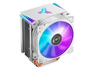 JONSBO CR1400 WHITE CPU Cooler H126mm , Air Cooling Tower Radiator , Desktop PC AM4/AM5 heatsink, 4 Copper Heatpipes for AMD /Intel LGA1200/115X , 92mm RGB Fan, Auto RGB Lighting on Top, White