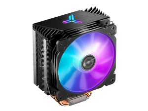 JONSBO CR1000 PRO CPU Cooler , Air Cooler RGB H158mm, 6 Copper Heat Pipe Insert Aluminum Fin for AMD Ryzen/Intel LGA115X, 120mm PWM RGB Fan with Detachable Blade, Top Cover RGB, Black