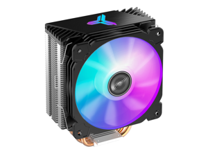 JONSBO CR1000 COLOR CPU Cooler , Air Cooler RGB H158mm, 4 Copper Heat Pipe Insert Aluminum Fin for AMD Ryzen/Intel LGA115X, 120mm PWM RGB Fan with Detachable Blade, Top Cover RGB, Black