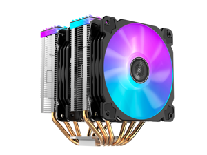 JONSBO CR2000GT Performance CPU Cooler H159mm ,Air Cooler Dual-Tower ARGB , 2x120 mm Fan,Black, 6 Copper Heat Pipes, CPU heatsink AMD Ryzen/Intel LGA1200/1151 , budget Air Cooling Fan Radiator, Black