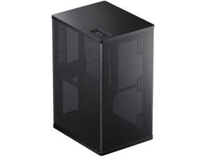 JONSBO VR3 BLACK A4 Mini-ITX Tower Computer Case ,PCI-E4.0 Rise Cable,Mesh ITX case,  Pull-out Liner Design, Support 240/280 liquid Cooling, GPU support 185/295 mm or 215/325mm