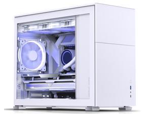 JONSBO D31 STD WHITE Micro ATX Computer Case, Tempered Glass-1 Side, M-ATX/DTX/ITX Mainboard/Support RTX 4090(335-400mm) GPU 360/280AIO, Power ATX/SFX: 100mm-220mm, Multiple Tool-free Design, White