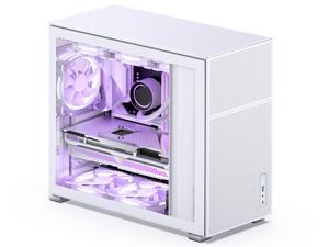 JONSBO D41MESH WHITE ATX Computer Case, Tempered Glass-1 Side,Support MB ATX/M-ATX ,Support GPU RTX 4090(335-400mm),360/280/240AIO,Power ATX/SFX:100mm-220mm,Multiple Tool-free Design, White