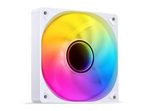 JONSBO SL-120ARGB White  (Positive) Case Fan,Positive Blade, 120mm Silent Series Fan, Simple frame, Axial lasagna lens, Lower Noise , White