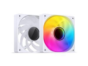 JONSBO SL-120ARGB WR ( Reverse) Case Fan,Reverse Blade, 120mm Silent Series Fan, Simple frame, Axial lasagna lens, Lower Noise , White