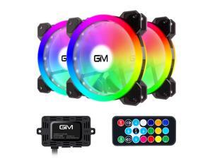 RGB Case Fans 3 Pack, GIM 120mm Chassis Fans (366 Modes with Controller and Remote) PC Computer LED Fan, Reinforced Quiet Fan Blade Design, Adjustable Colorful Cooling Cooler RGB Case Fans 3 Pack, GIM 120mm Chassis Fans (366 Modes with Controller and Remote) PC Computer LED Fan, Reinforced Quiet Fan Blade Design, Adjustable Colorful Cooling Cooler