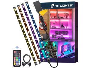 LED Strip Lights, 4 Pre-Cut 1ft/4ft Small LED Light Strips Dimmable, RGB 5050 Color Changing LED Tape Light with Remote and UL-Listed Adapter for TV Backlight, Bedroom, Cabinet Shelf Display LED Strip Lights, 4 Pre-Cut 1ft/4ft Small LED Light Strips Dimmable, RGB 5050 Color Changing LED Tape Light with Remote and UL-Listed Adapter for TV Backlight, Bedroom, Cabinet Shelf Display