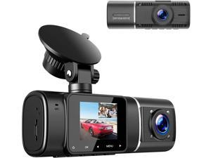 Dual Dash Cam, FHD 1080P+1080P Front Cabin Inside Dual Dash Camera Driving Recorder for Cars Taxi w/IR Night Vision Parking Monitor, 1.5" Screen Display Compact Small 2 Way Car Security Camera