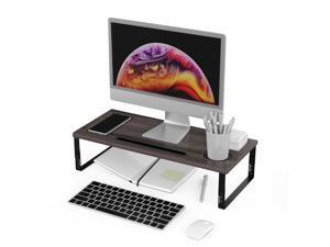 Monitor Stand Riser with Phone Holder/Gadgets Slot, Kavalan Height Adjustable PC Stand Monitor Riser, PC Holder Computer Stand w/Desk Organizer, Desktop Stand for Printer & Flat Screen Display, Oak