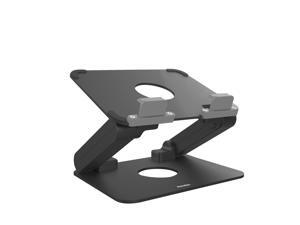 Aluminum Tablet Stand, Kavalan Ergonomic Foldable Height Adjustable Tablet Riser for Desk, Compatible with Apple iPad Samsung and All Tablets up to 13 inches, Black