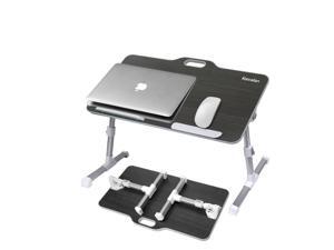 Laptop Desk Bed Tray Table, Kavalan Height & Angle Adjustable Sit and Stand Desk, Right & Left Handed Design Portable Laptop Table with Handle, Foldable for Laptop and Writing in Sofa Couch - Large
