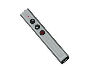 Kavalan Aluminum 2.4G Rechargeable Wireless Presenter, Remote Clicker with Red Pointer, Mac Keynote and Windows PowerPoint PPT Clicker, Office Presentation Pointer, Grey
