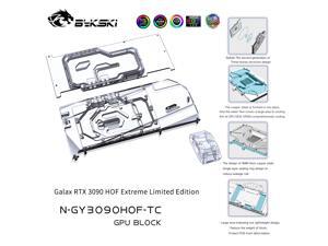 Bykski GPU Block With Active Waterway Backplane Cooler For Galax RTX 3090 HOF Extreme Limited Edition N-GY3090HOF-TC Bykski GPU Block With Active Waterway Backplane Cooler For Galax RTX 3090 HOF Extreme Limited Edition N-GY3090HOF-TC