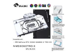 Bykski GPU Water Block For MSI RTX 3060 GAMING X TRIO 2X Full Cover Water Cooling Cooler , N-MS3060TRIO-X Bykski GPU Water Block For MSI RTX 3060 GAMING X TRIO 2X Full Cover Water Cooling Cooler , N-MS3060TRIO-X