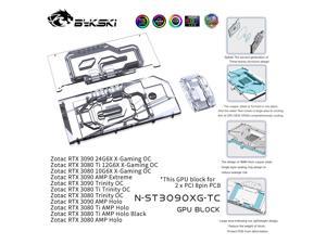 Bykski GPU Water Block With Active Backplane , Waterway Back Plate Cooler For Zotac RTX 3090 3080 Gaming OC N-ST3090XG-TC