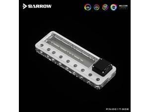 Barrow Universal Type Distro Plate, Use The Installation Space Of The Radiator To Fix, Black White Style Acrylic Material, Waterway Board For Water Cooling System, DC17-SDB 360 White