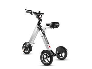 TopMate ES32 Electric Scooter Mini Tricycle for Adult, Folding Electric Mobility Scooter with 10 Inche Pneumatic Tires and Reverse Function, Key Switch and LED Display Electric Trike for Travel