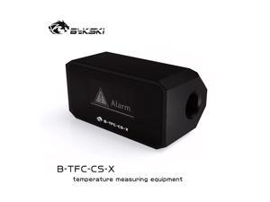 Bykski Digital Display Oled Flowmeter Thermometer, Rotor Flow Meters, Water Cooling System Alarm, Protect Cpu and Gpu, B-TFC-CS-X