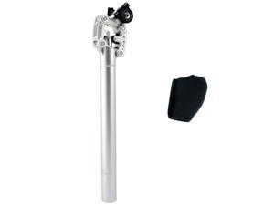 SR SUNTOUR SP12 NCX Suspension Seat Post with Protective Cover 31.6X400mm, Silver, VK2298