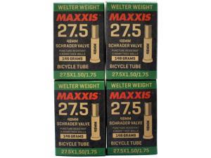 Maxxis Welter Weight 27.5 x 1.50-1.75 48mm Bike Inner Tube Schrader AV, 4 Pack, STB2215-4
