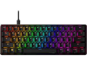 HyperX Alloy Origins 60  Mechanical Gaming Keyboard Ultra Compact 60 Form Factor Double Shot PBT Keycaps RGB LED Backlit NGENUITY Software Compatible  Linear HyperX Red SwitchBlack
