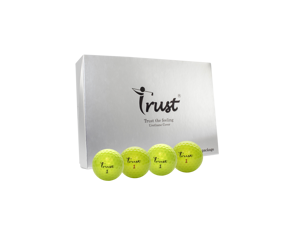 Trust Bison 4-Compression Experience Package, Urethane Covered Golf Ball, for the golfers who are not sure their swing speed-Yellow 1 Dozen