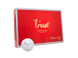 Trust Bison Soft, Urethane Covered for Swing Speed 95 mph or Slower, 3 Piece Golf Ball, Super Soft Feel, Green Side Control with Distance, for Every Golfers who Love Softer Feeling- White 1 Dozen