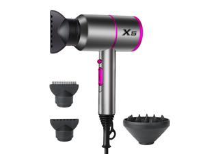 Professional Hair Dryer with Diffuser Ionic Conditioning - Powerful, Fast Hairdryer Blow Dryer,AC Motor Heat Hot and Cold Wind Constant Temperature Hair Care Without Damaging Hair