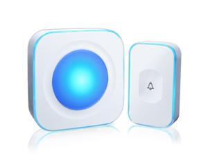 Wireless Doorbell Waterproof Doorbells for Home Operating at 1000 Feet with 36 Melodies 4 Volume levels, Flash Led Light (1 Receiver&1 Touch Button White) Wireless Doorbell Waterproof Doorbells for Home Operating at 1000 Feet with 36 Melodies 4 Volume levels, Flash Led Light (1 Receiver&1 Touch Button White)
