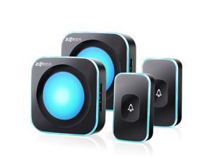 Wireless Doorbell Waterproof Door bell Chime 2 Buttons with Different Tones 1000ft Range Flashing Light 36 Melodies 4 Volume 2 Receivers & 2 Transmitters Black JSIEEM Wireless Doorbell Waterproof Door bell Chime 2 Buttons with Different Tones 1000ft Range Flashing Light 36 Melodies 4 Volume 2 Receivers & 2 Transmitters Black JSIEEM