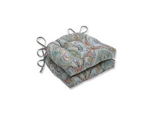 Outdoor | Indoor Pretty Witty Reef Reversible Chair Pad Set of 2 Blue 16 X 155 X 4 Outdoor | Indoor Pretty Witty Reef Reversible Chair Pad Set of 2 Blue 16 X 155 X 4