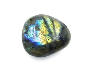Natural Labradorite Palm Stone Polished Worry Healing Crystal Specimen Sphere Irregular Shaped 90125g