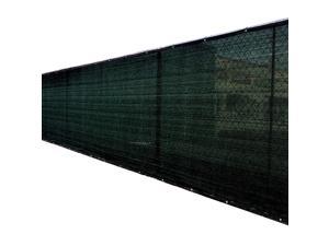 x 50ft 3rd Gen Black Fence Privacy Screen Windscreen Shade Cover Mesh Fabric Aluminum Grommets Home Court or Construction