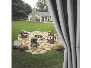 Linen Look IndoorOutdoor Curtains 52 x 120 Inch Light Grey Waterproof Privacy Sun Blocking Textured Grommet Curtains for Patio Pergola Porch Deck Lanai and Cabana Set of 2 Panels