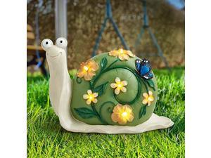 Snail Lights Garden Statue Lights Outdoor Snail Powered Lights for Lawn Yard Decorations and Gift