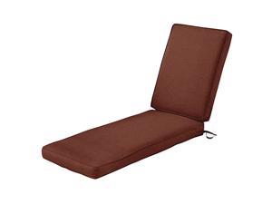 Montlake WaterResistant 72 x 21 x 3 Inch Patio Chaise Lounge Cushion Heather Henna Red