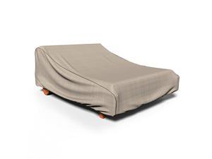 Two-Tone Tan Budge P2W01PM1 English Garden Patio Chaise Lounge Cover Heavy Duty and Waterproof Large 
