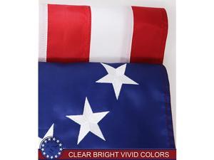 Betsy Ross American Patriotic Bunting amp Flag Pulldown 13 Embroidered Stars in Circle Pattern with 5 Fully Sewn Stripes decorative bunting 20quot x8 20 Inch Width and 8 Foot long RedWhiteBlue