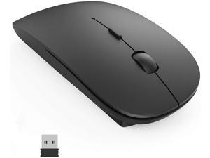 2.4G ultra-thin Windows laptop wireless mouse with USB receiver, 1600DPI silent Click wireless mouse
