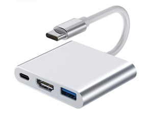 USB C to HDMI adapter 4K cable, Type C to HDMI multi-port AV converter with USB 3.0 charging port, suitable for MacBook Pro 13/15 (Thunderbolt 3)/Chromebook Pixel/XPS13/Samsung Galaxy S10/S9/S8 Plus USB C to HDMI adapter 4K cable, Type C to HDMI multi-port AV converter with USB 3.0 charging port, suitable for MacBook Pro 13/15 (Thunderbolt 3)/Chromebook Pixel/XPS13/Samsung Galaxy S10/S9/S8 Plus